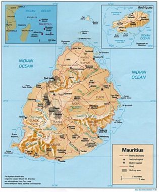 Cavaillès île maurice carte