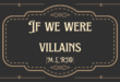 Image de présentation - If we were villains de M.L RIO